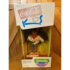 Vintage Coca Cola Kids Doll Samantha and Her Slider Glider 1993 (8638) sealed
